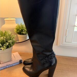 Elizabeth and James Black High Heel Knee-High Women's Boots